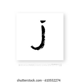 Alphabet & number / handwriting - vector