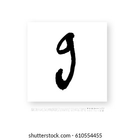 Alphabet & number / handwriting - vector
