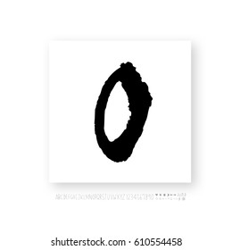 Alphabet & number / handwriting - vector