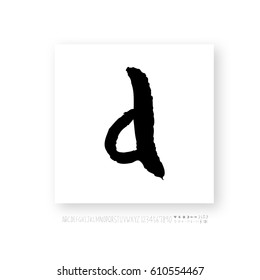 Alphabet & number / handwriting - vector