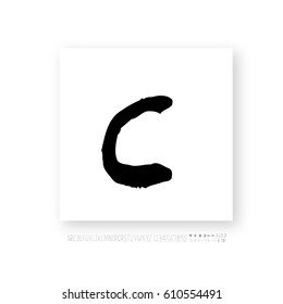 Alphabet & number / handwriting - vector