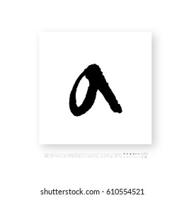 Alphabet & number / handwriting - vector