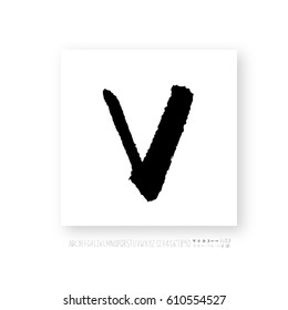 Alphabet & number / handwriting - vector
