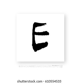 Alphabet & number / handwriting - vector