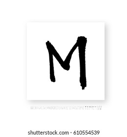 Alphabet & number / handwriting - vector