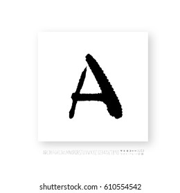 Alphabet & number / handwriting - vector