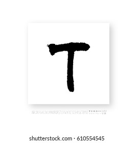 Alphabet & number / handwriting - vector