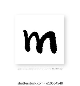Alphabet & number / handwriting - vector