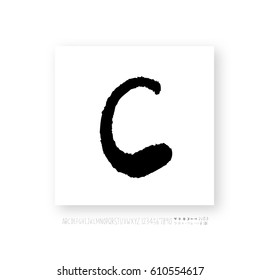 Alphabet & number / handwriting - vector