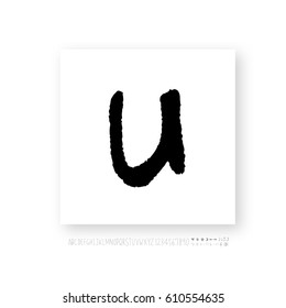 Alphabet & number / handwriting - vector