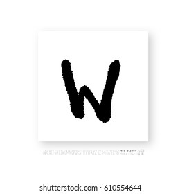 Alphabet & number / handwriting - vector