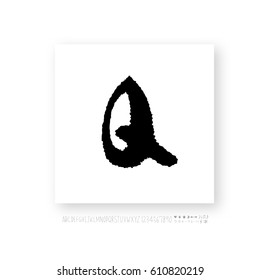 Alphabet & number / handwriting - vector