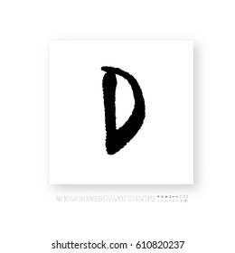Alphabet & number / handwriting - vector