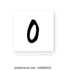 Alphabet & number / handwriting - vector