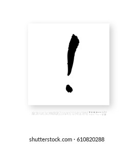 Alphabet & number / handwriting - vector