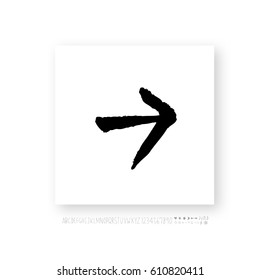 Alphabet & number / handwriting - vector