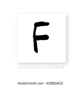 Alphabet & number / handwriting - vector