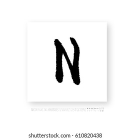 Alphabet & number / handwriting - vector