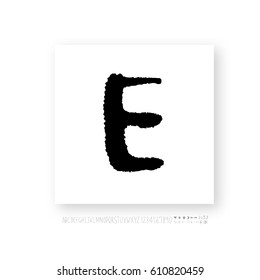 Alphabet & number / handwriting - vector