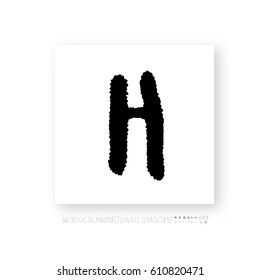 Alphabet & number / handwriting - vector