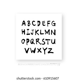 Alphabet & number / handwriting - vector