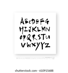 Alphabet & number / handwriting - vector