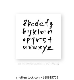 Alphabet & number / handwriting - vector