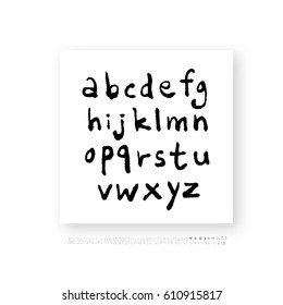 Alphabet & number / handwriting - vector