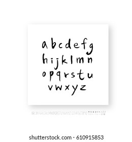 Alphabet & number / handwriting - vector