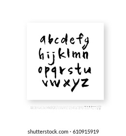Alphabet & number / handwriting - vector