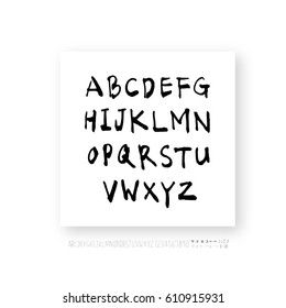 Alphabet & number / handwriting - vector