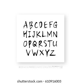 Alphabet & number / handwriting - vector