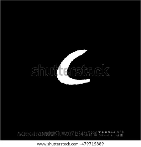 Alphabet & number / handwriting - vector