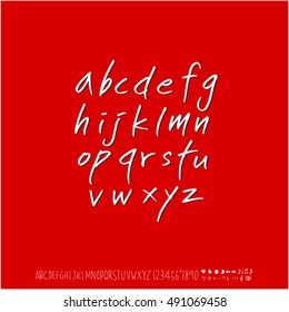 Alphabet & number / handwriting - vector / Halloween version