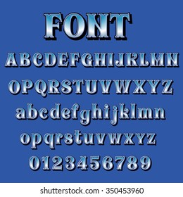 alphabet and number  vector illustration