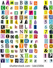 Alphabet and numbers