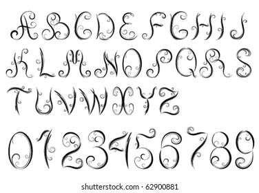 Alphabet and numbers