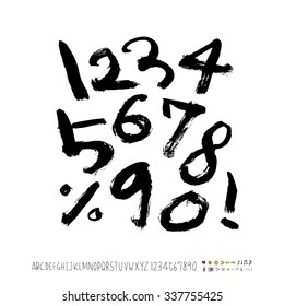 alphabet and numbers - hand drawn in vector / Handwritten 