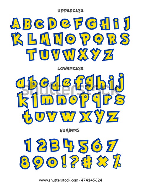 アルファベット 数字 フレーズポケモン風のアルファベット のベクター画像素材 ロイヤリティフリー