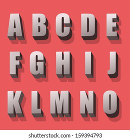 Alphabet numbers retro style