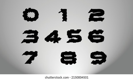 alphabet numbers vector. Set of black digital technology circuit number icon vector  abstract futuristic logo design element illustration, number 1, 2, 3, 4, 5, 6, 7, 8, 9, 0 symbol