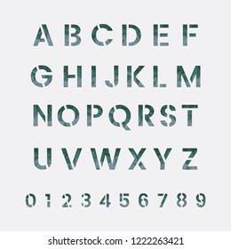 The Alphabet and numeral system vectors