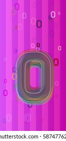 Alphabet O art texture