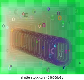 Alphabet O art texture