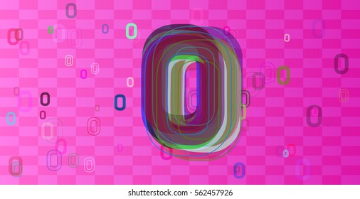 Alphabet O background pattern