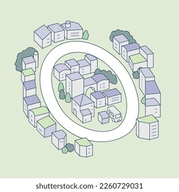 Alphabet "O" and the city