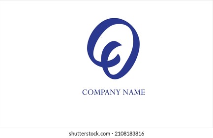Alphabet O logo artistic or symbolic design abstract monogram text vector template