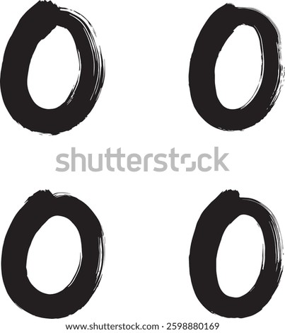 Alphabet O logo and brush Stroke