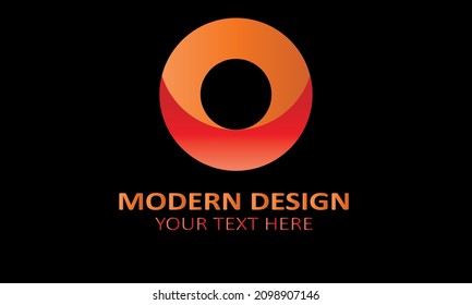 Alphabet o modern shape abstract monogram vector logo template