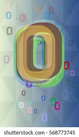 Alphabet O texture background